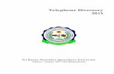Telephone Directory 2015 - Sri Karan Narendra Agriculture ... 2015.pdf · sknau telephone directory 2015 page 2 vice-chancellor secretariat sri karan narendra agriculture university