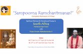Sampoorna Ramayan in Durban by Swami Abhedanandaji - April ... file• Daily Breakfast / Lunch / Dinner Bhiksha offering for PujyaSwamiji • Anna-Daanfor devotees • 11 th April