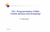 TP1: Programmation CUDA “CUDA devices and threading · P.Bakowski 2 Analyse d ’un circuit/ device nVidia Dans le premier exercice nous allons analyser les . fonctionnalités offertes