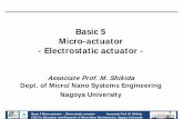 Basic 5 Micro-actuator - Electrostatic ...gcoe.mech.nagoya-u.ac.jp/basic/pdf/basic-05.pdf · Cell handling based on comb drive actuator H Hid t l T h Di f IEEE MEMS 2009 912915 Basic