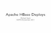 Apache HBase Deploys - GOTO Blog · Me • Chair of Apache HBase Project • Committer since 2007 • Committer and member of Hadoop PMC • Engineer at StumbleUpon in San Francisco