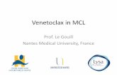 Venetoclax in MCL - ercongressi.it · Venetoclax is developped in a Range of Hematologic Malignancies 6 Combination (study name) Indication CLL +Rituxan (MURANO) +Gazyva (CLL14) monotherapy