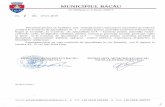 municipiulbacau.ro · Diploma de Cetatean de Onoare, înso!ita de cheia Bacau, persoanelor române sau sträine, importante sau reprezentative pentru municipiul Bacau, cu merite deosebite