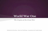 World War One - University of Washingtoncourses.washington.edu/jsisb311/Case_Studies/Entries/2017/2/14_World... · Overview of World War One Timeline of Conflict o July 28, 1914-