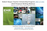 Robert Noyce Teacher Scholarship Program, NSF 17-541 · POLL –Getting to Know You! 1. How familiar are you with the Noyce program? •3 answer choices: Very familiar, Somewhat familiar,