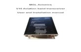 MGL Avionics V16 Aviation band transceiver User and ... manual.pdf · done by the connected control panel. User interface varies by type of connected system. User interface varies