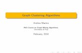 Graph Clustering Algorithms - pages.di.unipi.itpages.di.unipi.it/marino/cluster18.pdf · Markov Clustering Algorithm 1 Normalize the adjacency matrix. 2 Expand by taking the e-th