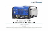 Boxxer 421 Owner’s Manual - hydramaster.com · manual to help you properly understand, maintain and service your cleaning plant. The manual contains installation and operation instructions