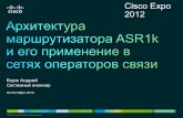 Cisco Expo 2012 SPA IOCP Agg. Interconn. SPA SPA SPA IOCP Agg. Interconn. Route Processor (Standby)