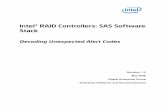 Intel® RAID Controllers: SAS Software Stack · The Intel® RAID Controllers: SAS Software Stack may contain design defects or errors known as errata which may cause the product to