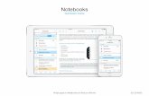 Notebooks · All tips apply to Notebooks for iPad and iPhone Ed. 2018/03. Add new items - plain text notes - formatted documents - books - voice memos - pasteboard Lock and unlock