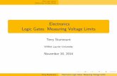 Electronics- Logic Gates: Measuring Voltage Limitsdenethor.wlu.ca/pc320/lectures/lgcvmbeam.pdf · Terry Sturtevant Electronics Logic Gates: Measuring Voltage Limits. Real logic gates