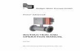 INSTRUCTION AND OPERATION MANUAL - Badger Meter Europa · ®Badger Meter Europa GmbH Primo® Advanced INSTRUCTION AND OPERATION MANUAL April 2007 MID_PrimoAdvanced_Bedienungsanleitung_0704_e.doc