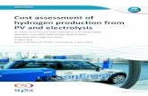Cost assessment of hydrogen production from PV and ... · Cost assessment of hydrogen production from PV and electrolysis Jim Hinkley, Jenny Hayward, Robbie McNaughton, Rob Gillespie