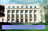 UNIVERSITY OF AGRONOMIC SCIENCES AND VETERINARY … · NS SEME - Institute of Field and Vegetable Crops, Novi Sad (Serbia) CER - SG CERESCO Inc. (Canada) PC - SC Procera Agrochemicals