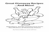 Great Giveaway Recipes And More! - Jeffco fileGreat Giveaway Recipes...And More! Appetizers, Drinks and Desserts from the Kitchens of Giveaway Guests By Karen Millross and Jeff Fox