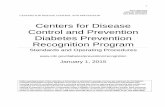 Centers for Disease Control and Prevention Diabetes ... · CDC Diabetes Prevention Recognition Program 6 Recognized organizations must emphasize that the lifestyle intervention is