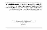 Guidance for Industry - VNRAS · Guidance for Industry SUPAC-IR/MR: Immediate Release and Modified Release Solid Oral Dosage Forms Manufacturing Equipment Addendum U.S. Department