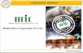 CORPORATE PROFILE - modelinfra.com Infra... · Development, Costing, projects & Marketing. He had worked with world class companies like Fleet Guard (Cummins He had worked with world