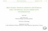 Set-based minmax robust efficiency for uncertain multi ...moo.univie.ac.at/wp-content/uploads/2014/Ide-Vienna-2014.pdf · Jonas IdeMinmax Robust E ciencySeptember 12, 20141 / 29 Set-based