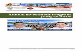 Annual Investment Program (AIP) CY 2017 - Jagna: HOME · ANNUAL INVESTMENT PROGRAM (AIP) FOR CY 2017 Page 4 Foreword The crafting of Annual Investment Plan for CY 2016 was participated