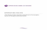 KOMERCIJALNA BANKA AD BEOGRAD Rules of the Broker-Dealer... · OPEERRAATTIINNGG RRUULLEESS of the Broker-Dealer Operations Department of Komercijalna banka AD Beograd (Authorized