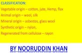 CLASSIFICATION - Weeblypharmasy.weebly.com/uploads/3/7/3/0/37303361/fiber.pdf · CLASSIFICATION: Vegetable origin – cotton, jute, Hemp, flax Animal origin – wool, silk Mineral