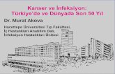 Kanser ve İnfeksiyon: Türkiye’de ve Dünyada Son 50 Yıl · siprofloksasin kombinasyonunun iv seftriakson-amikasin ile kıyaslanması ...