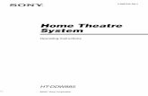 Home Theatre System - docs.sony.com · ©2007 Sony Corporation 2-898-635-12(1) Home Theatre System Operating Instructions HT-DDW885