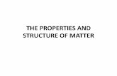 THE PROPERTIES AND STRUCTURE OF MATTER - nust.na 5_Properties... · Define matter and state of matter 2. Properties of solids, liquids and gases 3. Changes in matter Physical and