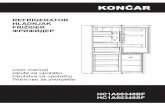 KONČAR - koncar-ka.hr · KONČAR HC1A60348BF HC1A60348SF User manual Upute za uporabu Uputstva za upotrebu Упатство за употреба REFRIGERATOR HLADNJAK FRIŽIDER