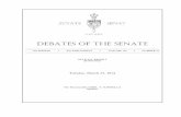 Debates of the Senate - sencanada.ca fileTHE SENATE Tuesday, March 25, 2014 The Senate met at 2 p.m., the Speaker in the chair. Prayers. [Translation] ROYAL ASSENT The Hon. the Speaker