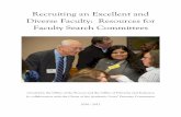 Recruiting an Excellent and Diverse Faculty: Resources for ... Recruiting Guidelines and... · Recruiting an Excellent and Diverse Faculty: Resources for Faculty Search Committees