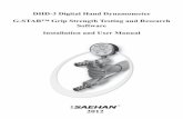DHD-3 Digital Hand Dynamometer G-STAR™ Grip Strength ... · configuration file (TMK-EDM) and become the default COM Port number. Each Each time the DHD-3 is connected, it will link