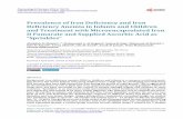 Prevalence of Iron Deficiency and Iron Deficiency Anemia ... · A. Al-Mamari et al. 718 eral smear was taken for indicate the etiology of the anemia based on red cell morphology if