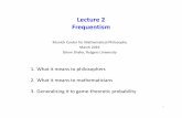 Lecture 2 Frequentism - philpharmblog.files.wordpress.com filediscovered by examining objective relative frequencies. 8. Part 1. What frequentismmeans to philosophers In the Stanford
