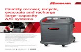 Quickly recover, recycle, evacuate and recharge large ... · Electronic scale makes it simple to recharge to factory speciﬁ cations; also weighs recovered refrigerant and provides