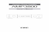 Control / Power Amplifier AMP3800 - CEC · Control / Power Amplifier AMP3800 10) Protect the unit’s power cord from being walked on or pinched, especially around the plugs, convenience