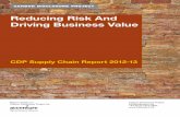 Reducing Risk And Driving Business Value · 2 CDP Supply Chain Member Companies Lead Members Bank of America The Coca-Cola Company Dell Inc. FIBRIA Celulose Goldman Sachs Group Juniper
