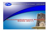 ACCOMPLISHMENT REPORT - REGULATORY OFFICEro.mwss.gov.ph/wp-content/uploads/2013/03/2009-11-Accomplishment.pdf · 2 ACCOMPLISHMENT REPORT . CY 2009 to 2011 . MWSS REGULATORY OFFICE