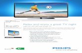 Philips 4000 series Plus HD Relax and enjoy a great TV night · A+ Philips 4000 series Smart LED TV with Pixel Plus HD 94 cm (37") Full HD 1080p DVB T/C/S2 37PFL4007K Relax and enjoy