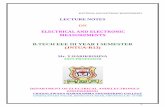 ELECTRICAL AND ELECTRONIC MEASUREMENTS - … notes.pdf · electrical and electronic measurements 1 lecture notes on electrical and electronic measurements b.tech eee iii year i semester