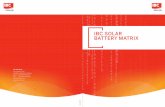 IBC SOLAR BATTERY MATRIX · IBC SOLAR lithium battery portfolio 48 V Manufacturer Product name ESS 7.0 ESS 9.0 ESS X Battery-Box Pro 13.8 Battery-Box LV RESU 6.5 RESU 10 RESU 13