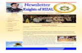 Volume 7 August 2014 Knights of Rizal Diamond hapter 2014 fileDid Jose Rizal not propagated the equality between men and women? (Continued on page 2) Introduction Award eremony in