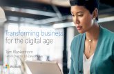 Transforming business for the digital age - fujitsu.com Keynote Microsoft.pdf · and work together, securely. Microsoft 365 Introducing Office 365 Windows 10 Enterprise Mobility +