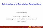 Spintronics and Promising Applicationspeople.ece.umn.edu/groups/ieeemagschool/JP WANG-Spintronics and... · J. P. Wang, IEEE Magnetic Summer School, June 2015 John Van Vleck with