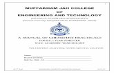 MUFFAKHAM JAH COLLEGE OF ENGINEERING AND TECHNOLOGYmjcollege.ac.in/chemistry/pdf/others/Engineering chemistry BE-1 yr,LAB... · CHEMICAL KINETICS: Determination of Rate Constant of