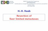 H.-R. Raab Resection of liver limited metastases · Principles of liver resection Functional demands - sufficient residual parenchyma - Blood supply via hepatic artery and portal