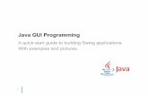 Java GUI Programming - student.cs.uwaterloo.cacs349/w17/slides/2.2-java-gui.pdf · Java GUI Programming A quick-start guide to building Swing applications. With examples and pictures.
