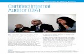 Certified Internal Auditor (CIA) - home.kpmg · Certified Internal Auditor (CIA) elong Business The Certiﬁed Internal Auditor (CIA) designation is the only globally accepted certiﬁcation